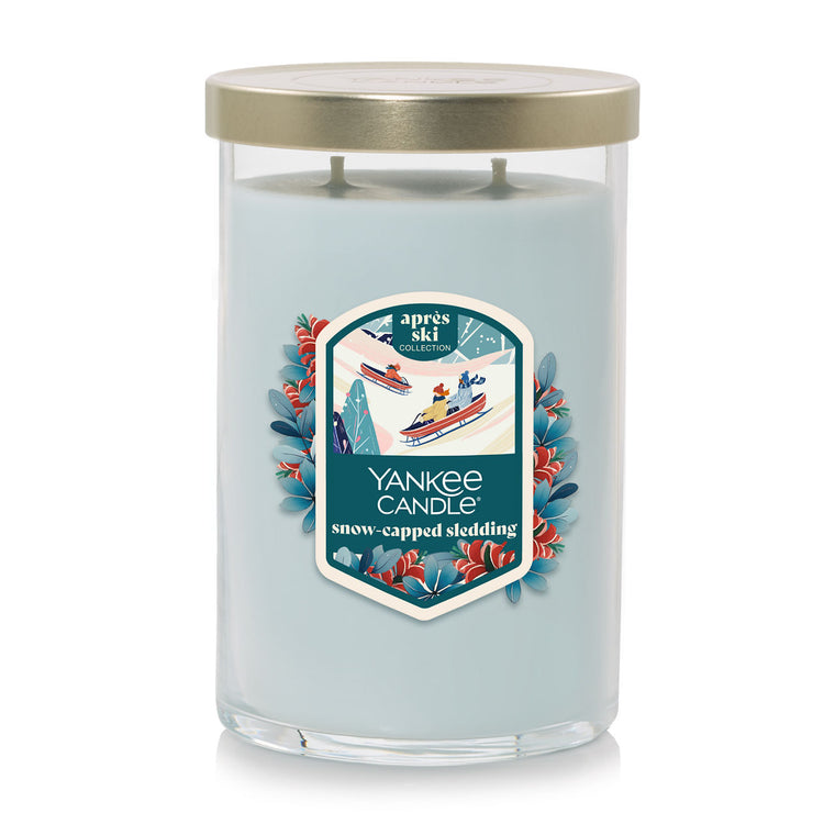 Snow-Capped Sledding Large Tumbler Candle J4