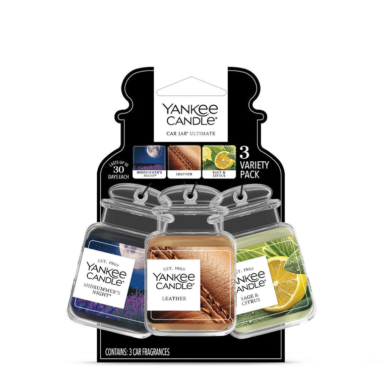 Midsummer's Night® / Leather / Sage & Citrus Car Jar® Ultimate (Bonus 3-Pack) T2