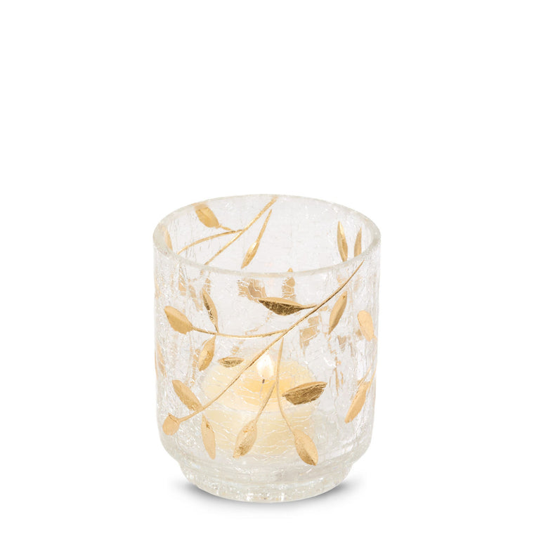 Gold Blossom Tea Light Candle Holder C9
