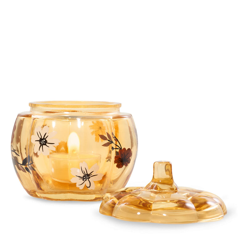 Flower Pumpkin Tea Light Candle Holder X8