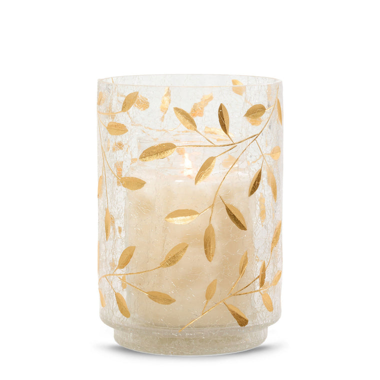 Gold Blossom Jar Candle Holder B1
